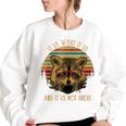 Racoon Trash Panda -Kids Cartoon Women's Oversized Sweatshirt White