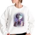 Rats Howling At The Moon Women's Oversized Sweatshirt | Cozy Nightwear White