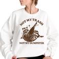 Sarcastic Raccoon Oversized Women's Sweatshirt | Humor for Casual Days White