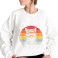Save The Trash Pandas Raccoon Sweatshirt - Women's Vintage Retro Style White