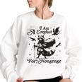 Trendy Raccoon Oversized Sweatshirt | Graphic Fun for Women White