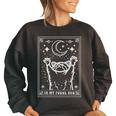 In My Feral Era Raccoon With Moon Trash Panda Women's Oversized Sweatshirt Black