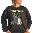 Garbage Gang Opossum & Raccoon Women's Oversized Sweatshirt Black
