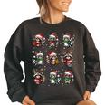 Raccoon Christmas Pajama Sweatshirt - Women's Oversized Cozy Decor Black