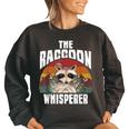 Raccoon Lover Vintage Retro Oversized Women's Sweatshirt Black