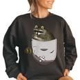 Raccoon Lover Women's Oversized Sweatshirt - Cozy Animal Charm Black