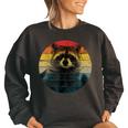 Raccoon Oversized Sweatshirt for Women - Cozy Wildlife Fashion Black