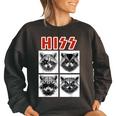 Raccoon Rock Band Oversized Unisex Sweatshirt - Music Lover's Dream Black