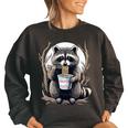 Raccoon Sweatshirt for Women & Men - Whimsical Comfort Black