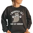 Raccoon Trash Panda Gym Sweatshirt - Relaxed Fit for Women Black