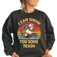 Raccoon Vintage Lovers Sweatshirt | Cozy Women's Oversized Fashion Black