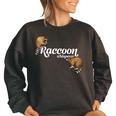 Raccoon Whisperer Women's Oversized Sweatshirt | Cozy Cute Tee Black