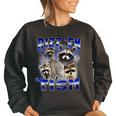 Rizz Women's Oversized Sweatshirt - Autistic Raccoon Meme Black
