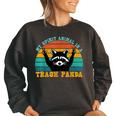 My Spirit Animal Is A Trash Panda Raccoon Women's Oversized Sweatshirt Black