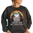 Trash Panda Raccoon Women's Oversized Sweatshirt - Fun Animal Design Black