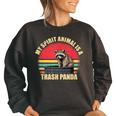 Trash Panda Spirit Animal Oversized Sweatshirt for Women Black