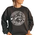 Women's Gym Raccoon Sweatshirt - Fun Workout Top for Enthusiasts Black