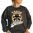 Women's Oversized Sweatshirt - Cute Raccoon Cartoon | Stylish & Cozy Black