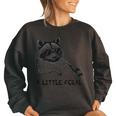 Women's Oversized Sweatshirt - Moonlit Trash Panda Design Black