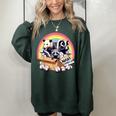 Adopt A Street Cat Sweatshirt - Vintage Raccoon & Skunk Theme Forest