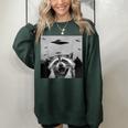 Alien UFO Raccoon Sweatshirt - Unisex Oversized Cosy Wear for All Forest
