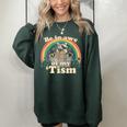 Autistic Raccoon Women's Sweatshirt - Embrace My 'Tism - Oversized Style Forest