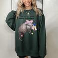 Fairy Godpossum Raccoon Sweatshirt - Women's Oversized Cozy Wear Forest