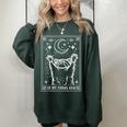 In My Feral Era Raccoon With Moon Trash Panda Women's Oversized Sweatshirt Forest