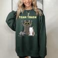 Garbage Gang Opossum & Raccoon Women's Oversized Sweatshirt Forest