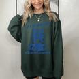 Moody Raccoon Meme Women's Sweatshirt - Cozy Oversized Fit Forest
