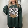 Possum Racoon Adopt A Cat Team Trash Opossums Raccoons Small Women's Oversized Sweatshirt Forest