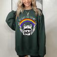Raccoon Be Gay Do Crime Women's LGBTQ Pride Oversized Sweatshirt Forest
