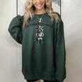 Raccoon Cowboy Women's Oversized Sweatshirt - Quirky Fun Style Forest