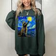 Raccoon Starry Night Women's Sweatshirt - Art-Inspired Cozy Wear Forest