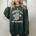 Raccoon Trash Panda Gym Sweatshirt - Relaxed Fit for Women Forest