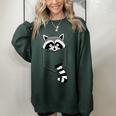 Raccoon 'Trash Panda' Women's Sweatshirt - Cartoon Casual Forest