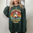 Raccoon Vintage Lovers Sweatshirt | Cozy Women's Oversized Fashion Forest