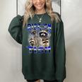 Rizz Women's Oversized Sweatshirt - Autistic Raccoon Meme Forest