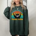 My Spirit Animal Is A Trash Panda Raccoon Women's Oversized Sweatshirt Forest