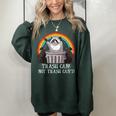 Trash Panda Raccoon Women's Oversized Sweatshirt - Fun Animal Design Forest