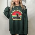 Trash Panda Spirit Animal Oversized Sweatshirt for Women Forest