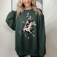 Vintage Cowboy Raccoon Sweatshirt for Women - Retro Western 90s Style Forest
