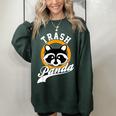 Women's Oversized Sweatshirt - Cute Raccoon Cartoon | Stylish & Cozy Forest