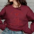 Cowboy Raccoon Women's Oversized Sweatshirt - Quirky Wild West Style Maroon