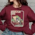 Dream Big Raccoon Sweatshirt | Oversized Women's Cozy Wear Maroon