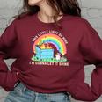 Groovy Dumpster Fire Raccoon Sweatshirt - Women's Oversized Design Maroon