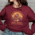 Out Of Breath Hiking Society Sweatshirt - Raccoon Vintage Design for Women Maroon