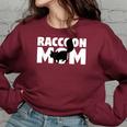 Raccoon Lover Oversized Sweatshirt for Moms - Cozy Animal Tee Maroon