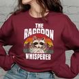 Raccoon Lover Vintage Retro Oversized Women's Sweatshirt Maroon