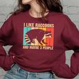 Raccoon For Men Women Raccoon Lover Introvert Women's Oversized Sweatshirt Maroon